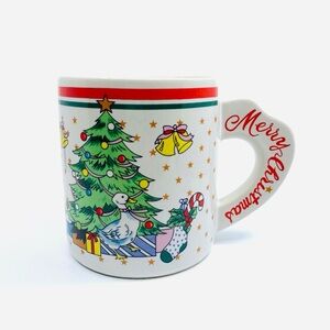 🦢 Vintage 1980s Enesco Merry Christmas Goose Mug 14 oz Holiday Coffee Cup 🎄